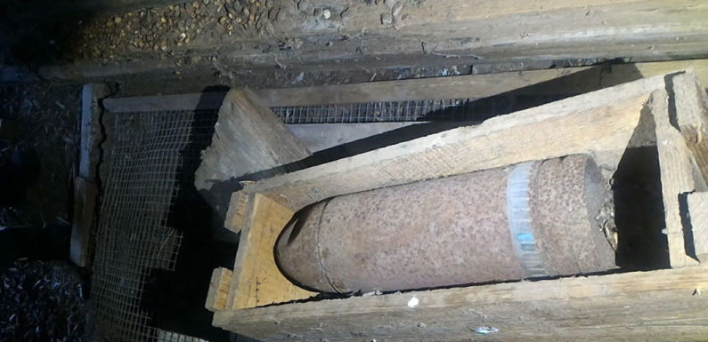 Granate in Gartenschuppen gefunden