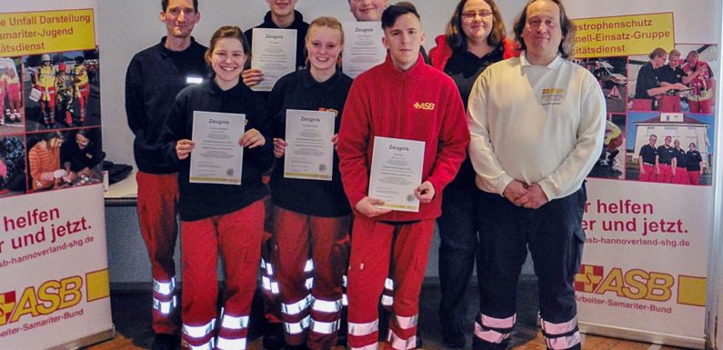 Neue Sanitätshelfer für den Arbeiter-Samariter-Bund