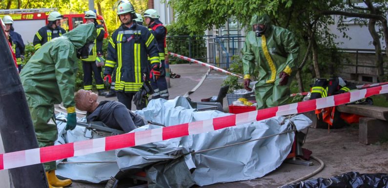 Übung für den Ernstfall: Rauchentwicklung wird zum Gefahrguteinsatz
