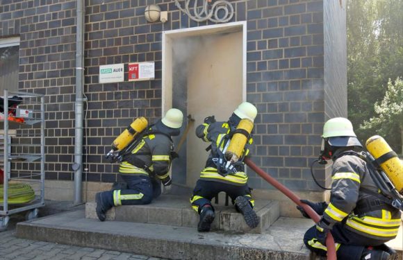Extremtraining für Ehrenamtliche: Feuerwehrleute üben bei 800 Grad Hitze