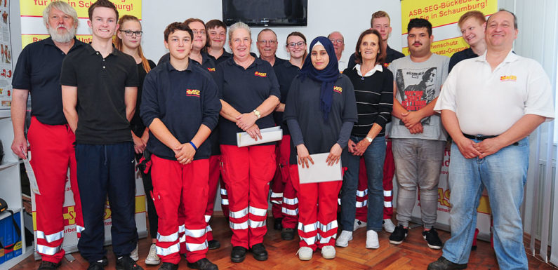 ASB Hannover-Land/Schaumburg freut sich über sieben neue Sanitätshelfer