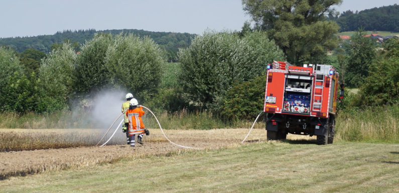 Feuerwehreinsatz in Habichhorst: Heißläufer löst Flächenbrand aus