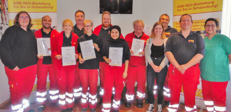 100 Sanitätshelfer am ASB-Standort Bückeburg ausgebildet