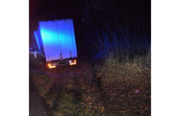 LKW von Bundesstraße abgekommen