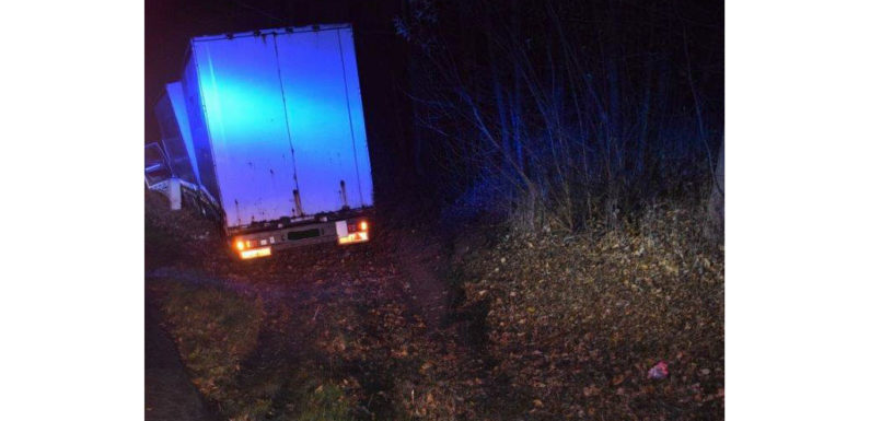 LKW von Bundesstraße abgekommen