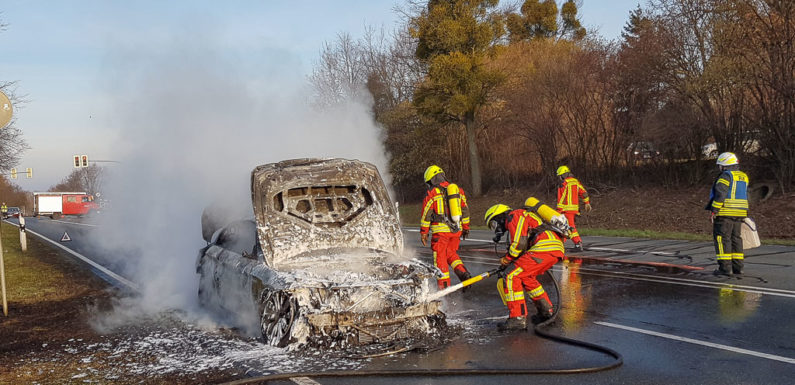 BMW brennt auf B83 aus