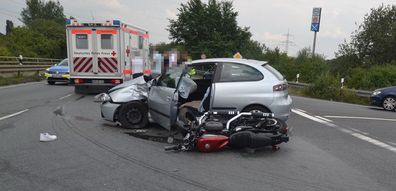 Motorradfahrer bei Unfall schwer verletzt