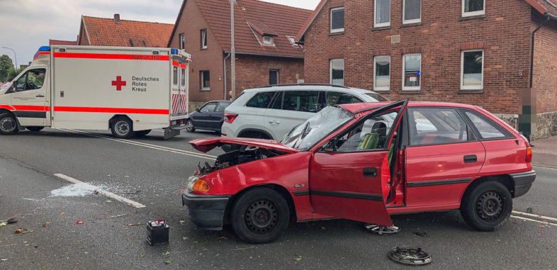 B65: Verkehrsunfall glimpflich ausgegangen