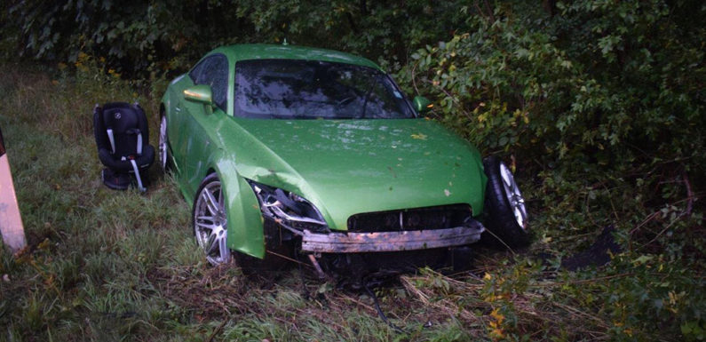 Glück im Unglück: Totalschaden am Auto, Fahrer unverletzt