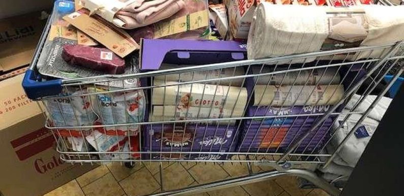 „Großeinkauf“: Ladendiebe lassen randvollen Einkaufswagen stehen