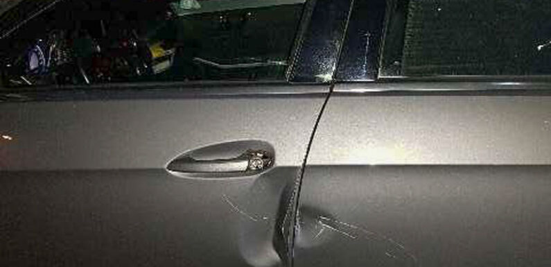 Mercedes bei Aufbruch stark beschädigt