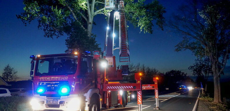 Windböen sorgen für Feuerwehreinsatz