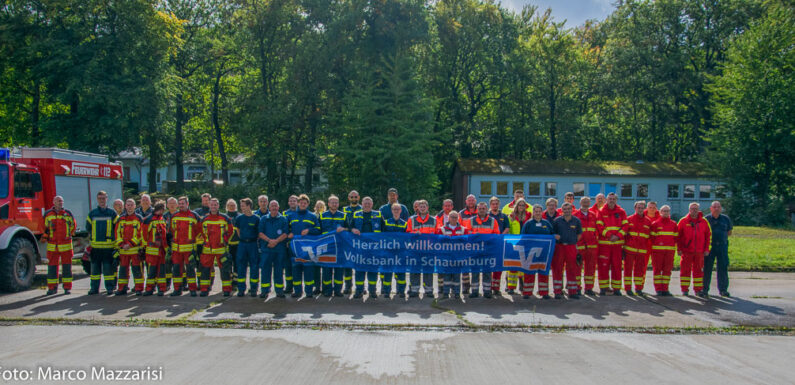 Übungswochenende aller Bückeburger Hilfsorganisationen am Blauen See in Porta