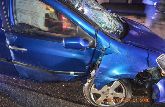 Geparktes Auto übersehen und aufgefahren