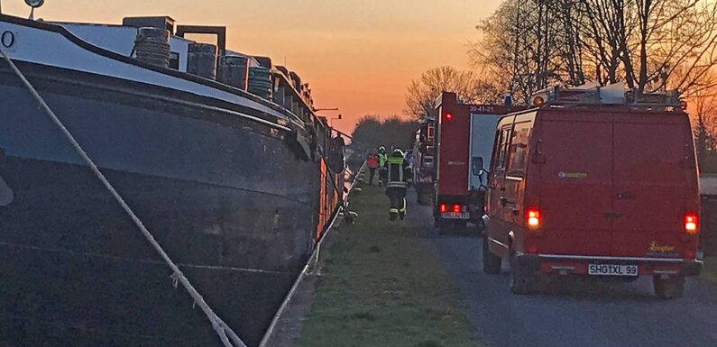 Sachsenhagen: Verletzte Person auf Binnenschiff