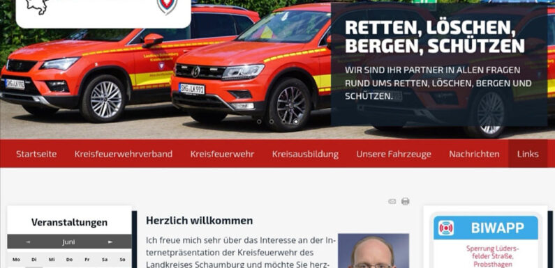 Kreisfeuerwehr Schaumburg zeigt neue Internetseite