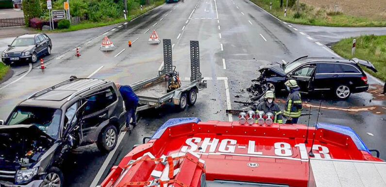 Schwerer Unfall: B 83 bei Bad Eilsen gesperrt