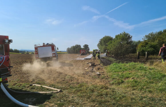 Feuerwehr löscht Flächenbrand in Bergkirchen