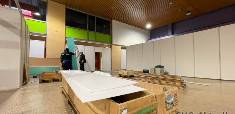 Stadthagen: Aufbau des Corona-Impfzentrums für den Landkreis Schaumburg läuft auf Hochtouren