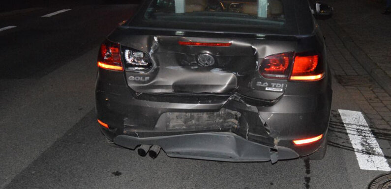 Übersehen und aufgefahren