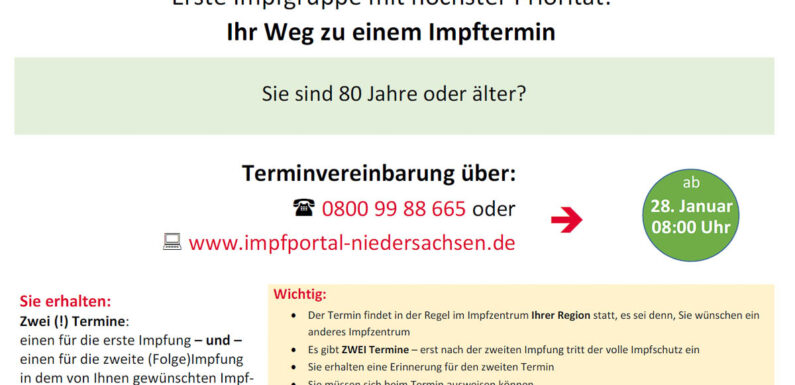 Corona-Impfung in Niedersachsen: Terminvergabe für erste Impfzentren startet morgen