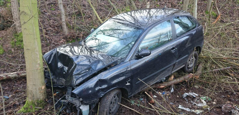 Nienstädt: Von spiegelglatter Fahrbahn gegen Baum geschleudert