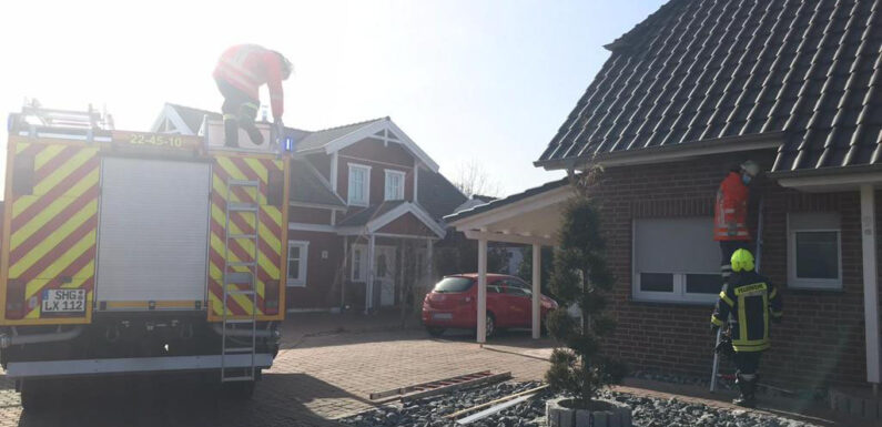 Außenbeleuchtung setzt Dachkonstruktion in Brand