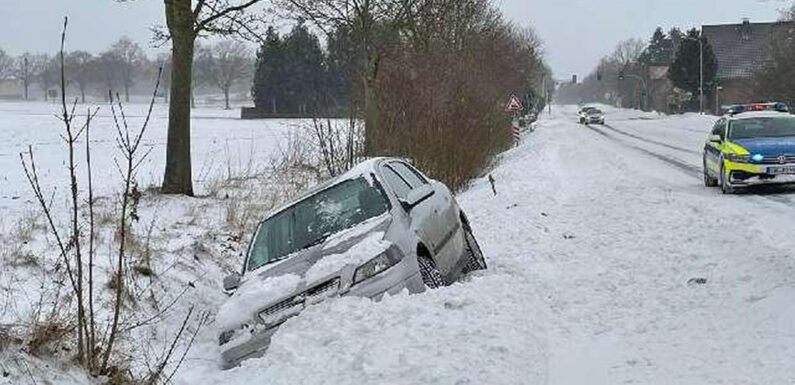 Wintereinsätze für die Polizei in der Region