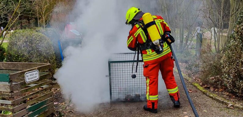 Feuerwehreinsatz auf Friedhof