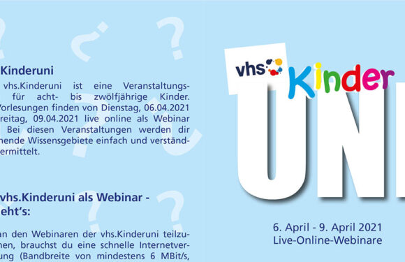 „Ene mene muh – online bist du!“: Digitale VHS-KinderUni in den Osterferien