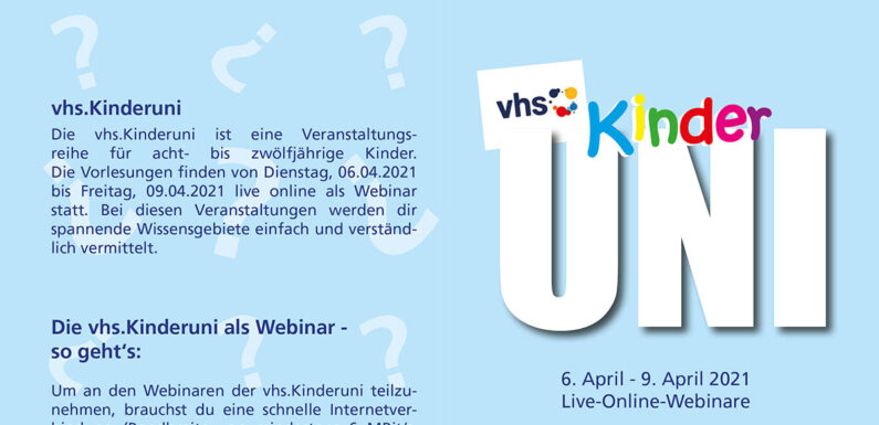 „Ene mene muh – online bist du!“: Digitale VHS-KinderUni in den Osterferien