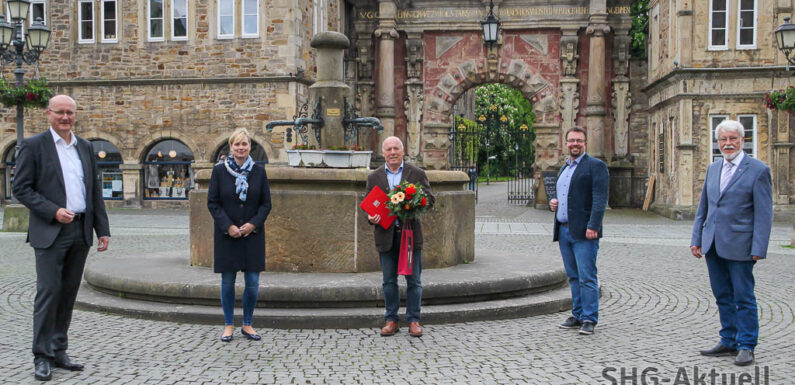 „Für die Demokratie gut zu gebrauchen“: Bürgermeister Reiner Brombach für 40 Jahre SPD-Mitgliedschaft geehrt
