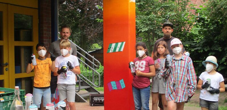 Städtische Kita Unterwallweg ermöglicht Abschluss-Aktion mit Graffiti-Kunst