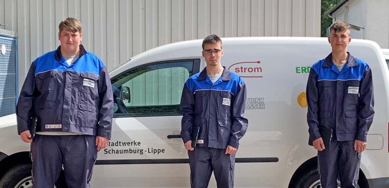 Fachkräftemangel vorbeugen: Drei neue Azubis bei Stadtwerken Schaumburg-Lippe