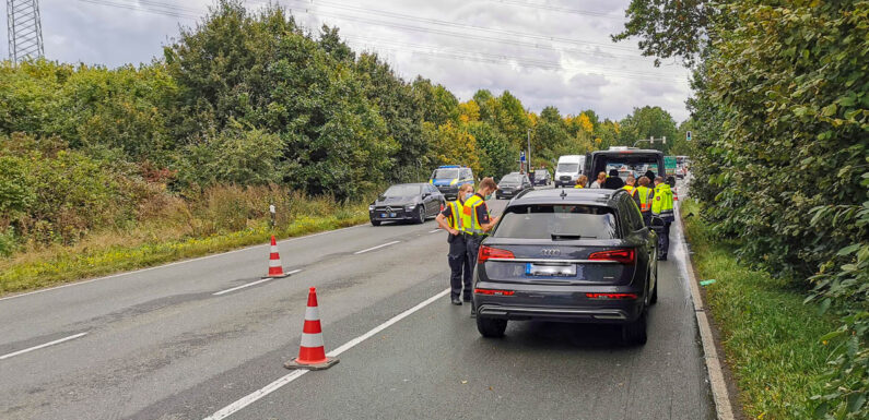 Lauenau: Fünf Stunden Großkontrolle der Polizei am Autohof