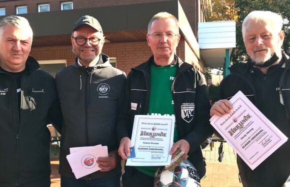 Konfettiregen für Hubert Knodel und Hardy Herzog