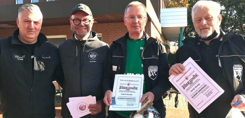 Konfettiregen für Hubert Knodel und Hardy Herzog