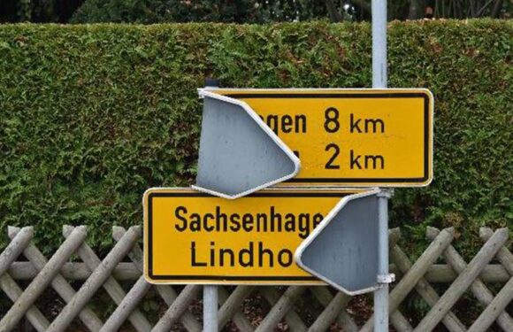 Lindhorst: Verkehrszeichen umgeknickt