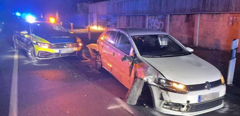 Ende einer Verfolgungsfahrt: Polo in Italien gestohlen und von Polizei in Porta gerammt