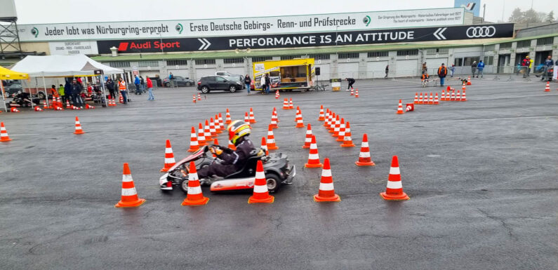 Mittelfeldplatz für Nevio am Nürburgring: Kartslalom-Meisterschaft bei großem Motorsport-Event