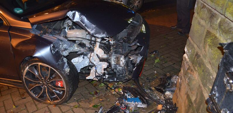 Bückeburg: Mit 1,66 Promille Grundstücksmauer gerammt