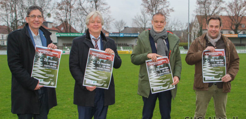 Weihnachtssingen im Jahnstadion mit dem VfL Bückeburg, der Landeskirche und dem Bürgerbataillon
