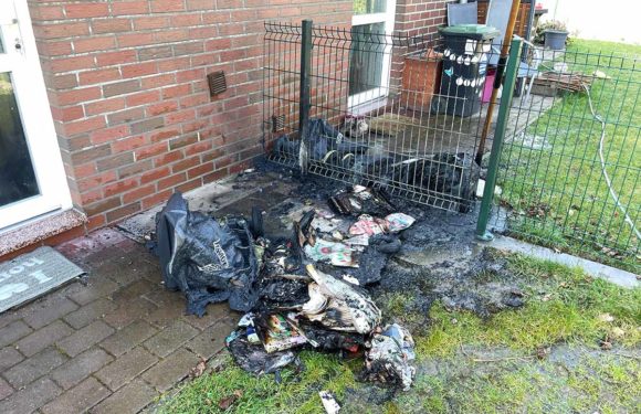 Mülltonnen geraten durch Ascheglut in Brand