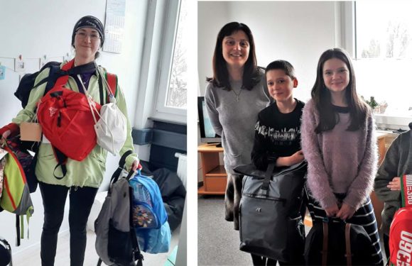 Nachts ein Kuscheltier zum Einschlafen: Glänzende Kinderaugen bei Rucksack-Aktion