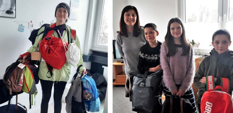 Nachts ein Kuscheltier zum Einschlafen: Glänzende Kinderaugen bei Rucksack-Aktion