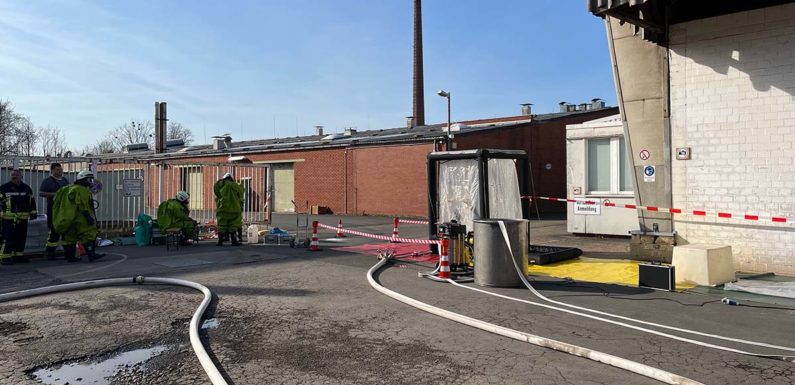 Gefahrguteinsatz der Feuerwehr in Stadthagen