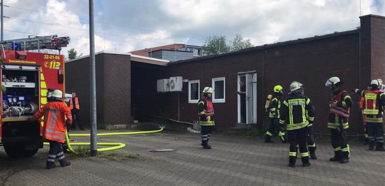 Feuerwehreinsatz im Bahn-Stellwerk Kirchhorsten