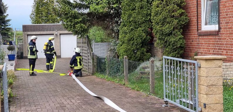 Hagenburg: Mülltonne in Brand