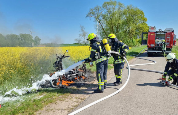 Hagenburg: Roller brennt aus