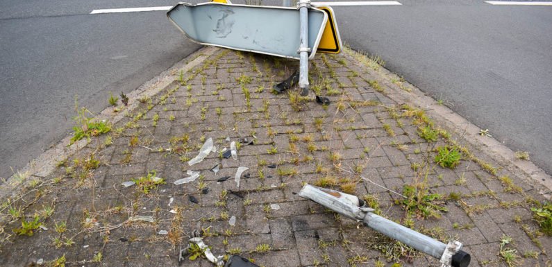 Luhden: Berauscht auf Verkehrsinsel festgefahren
